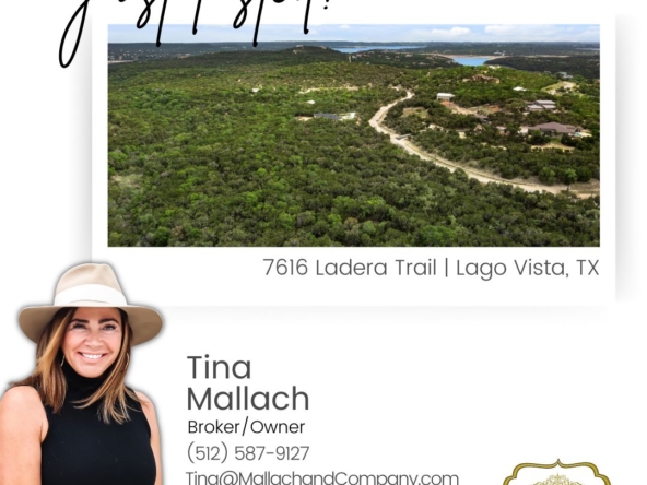 JUST LISTED Social Card - 7616 Ladera Trl, Lago Vista, TX 78645 - Mallach and Company