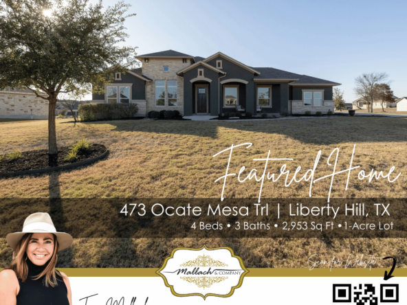 473 Ocate Mesa Trail Libert Hill TX - 473 Ocate Mesa Trl - Mallach and Company - Mallach and Company real estate - Tina Mallach - Liberty Hill homes for sale - Homes for sale in Liberty Hill