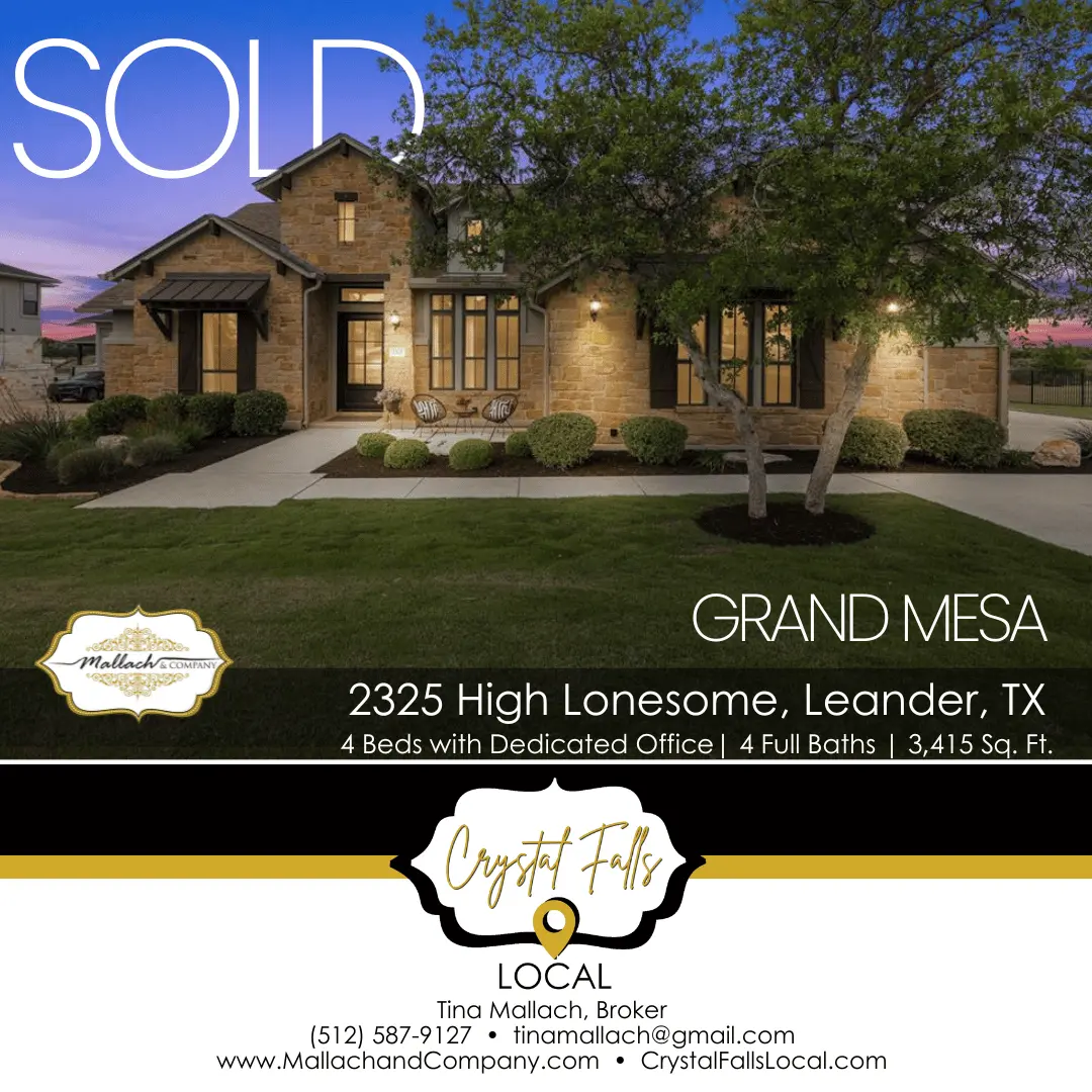 Just Sold - 2325 High Lonesome Leander, TX 78641