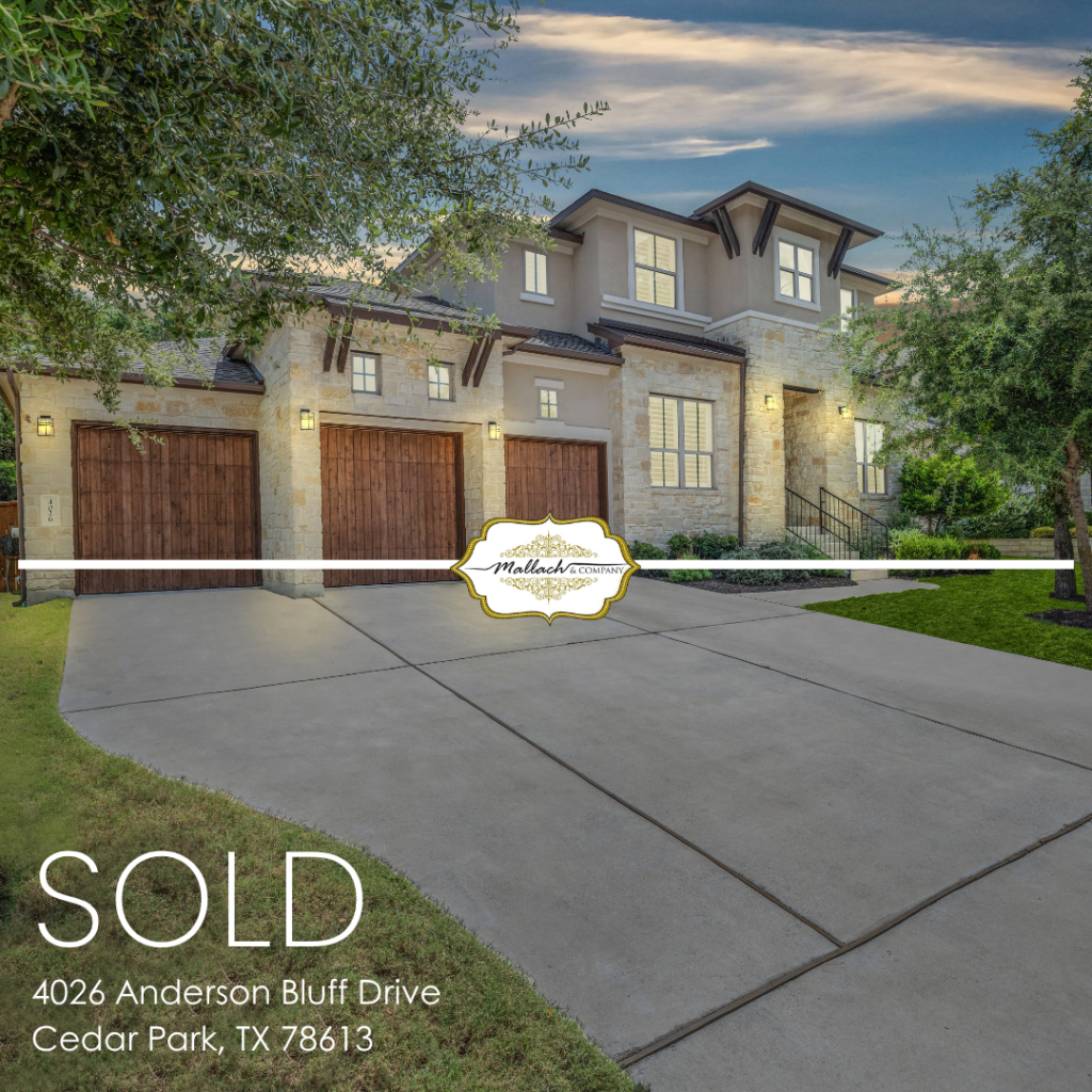 Sold: Luxury Meets Nature at 4026 Anderson Bluff Drive in Cedar Park!