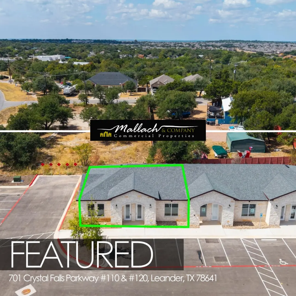 A Commercial Opportunity in One of Leander’s Growth Corridors | Explore 701 Crystal Falls Pkwy #110 and #120, Leander, TX 78641